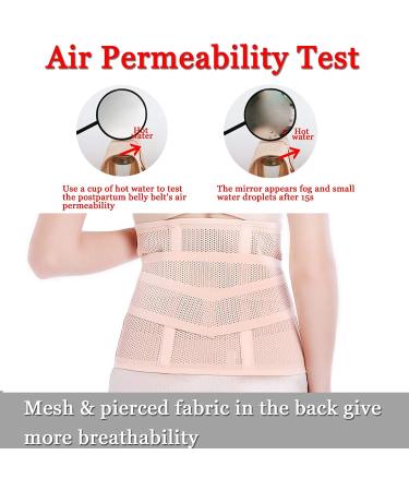 OKPOW Postpartum Belly Wrap - High Elastic Body Shaper Belt for Women, Maternity After Birth - Nude, Large - Buy Online on GoSupps.com