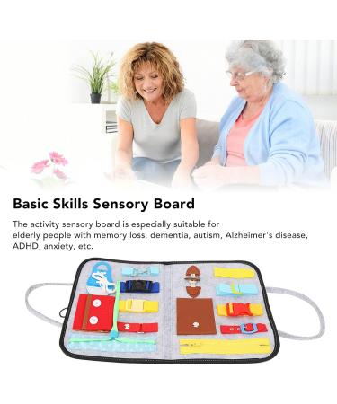 Dementia Fidget Sensory Blanket for Elderly - Portable Activity Board for Alzheimer's - Adult Toys for Basic Skills Improvement - Buy Online on GoSupps.com