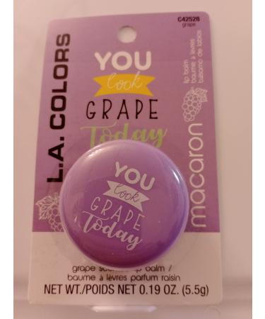 LA Colors Macaron Grape Flavored Lip Balm Protects Soothes Moisturizes Lips 0.19 oz