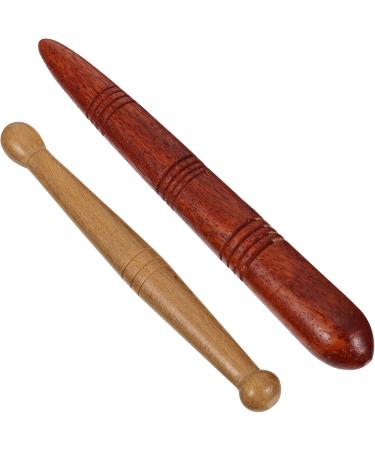 MILISTEN Thai Wooden Massage Stick - Handheld Foot & Head Massage Tool for Relaxation - 2pcs | Ideal for Home & Travel - Buy Online on GoSupps.com