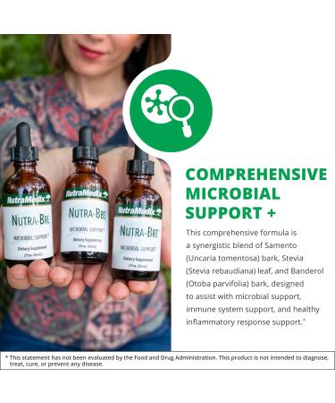 NutraMedix Nutra-BRL - Immune Support Supplement with Samento Bark Stevia Leaf and Banderilla Bark for Immune Defense + Microbial Support (4 oz) - Buy Online on GoSupps.com
