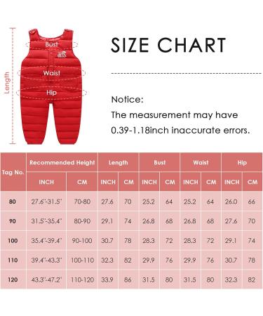 Maueau Baby Snow Bib Overalls | Toddler Winter Pants | Windproof Trousers | 6M-4Y | Tag 90/12 M | A-red - Buy Online on GoSupps.com