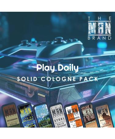 Mens Sample Solid Cologne Pack with Aspen Solid Cologne Lumberjack Solid Cologne Woodsman cologne Mystery Man cologne and more (Play Daily Sampler Cologne Set - 7 Pack - 0.75 oz each) - Buy Online on GoSupps.com