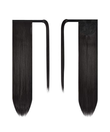 Ponytail Extension 26 Darkest Brown Synthetic Hair Clip-in for Women - Buy Online on GoSupps.com