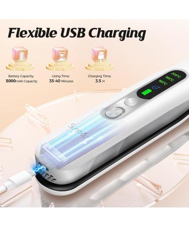 Buy SUNMAY Voga Plus Cordless Hair Straightener & Curler | Portable Travel-Friendly Ionic Ceramic Flat Iron | Rechargeable Wireless USB Dual Voltage - Perfect for On-The-Go Styling - Buy Online on GoSupps.com