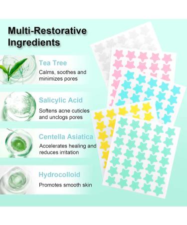 Pimple Patches 5 Color 200 Spot Patches Hydrocolloid Patches Drug-Free Non-Drying No Scars & 100% Safe Pimple Acne Patch 4-7 Hours Relieves S/M/L Sizes Star Pimple Patches - Buy Online on GoSupps.com