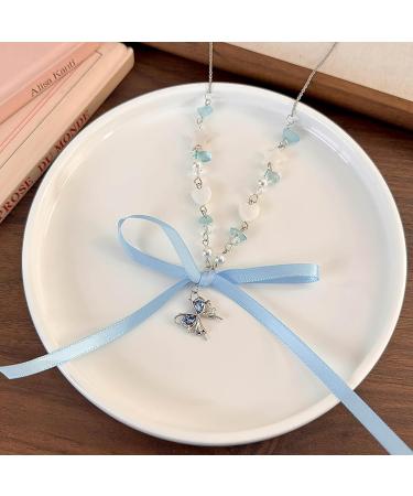 Cute Butterfly Necklace for Women & Girls | SOUTHJIELING Bow Necklace in Rose - Shop Now! - Buy Online on GoSupps.com