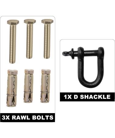 Buy AQF Steel Boxing Bag Wall Bracket with D-Shackle - Ideal for MMA & Muay Thai Training | Fitness Equipment for Home Use - Buy Online on GoSupps.com