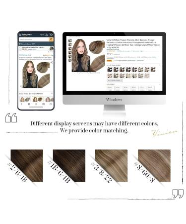 Vivien Treat Remy Real Hair Extensions - Light Brown Balayage Gold Blonde 60cm 100g #6/60/6 - Premium Quality Hair Exensions - Buy Online on GoSupps.com