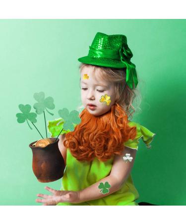 64 PCS St Patrick's Day Glitter Shamrock Temporary Tattoos - Partywind Metallic Face Stickers for Women, Men, Kids - Saint Patrick's Day Decorations & Party Favors (2 Sheets) - Buy Online on GoSupps.com