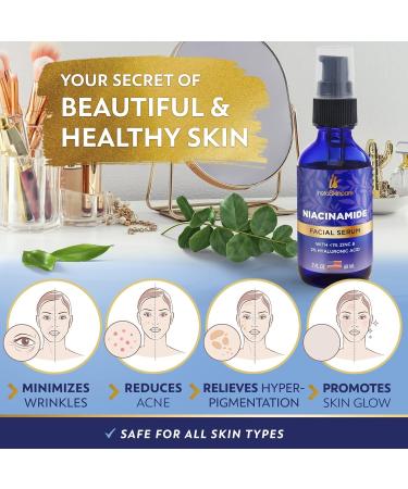 Double Sized Niacinamide Serum for Face Serum for Skin and Lips - Hydrating and Moisturizing Face Serum for All Skin Types (2Oz) by InstaSkincare - Buy Online on GoSupps.com