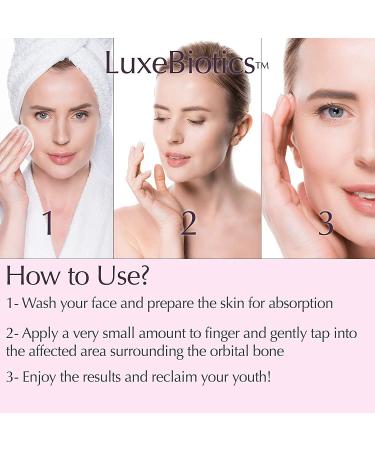 LuxeBiotics Natural Under Eye Treatment - Dark Circle & Puffiness Remover - Buy Online on GoSupps.com