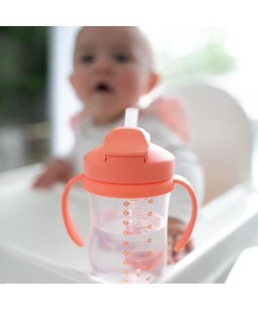 Dr. Brown's Milestones Baby's First Straw Cup Sippy Cup 2 Pack - Coral & Olive Green 9oz BPA Free - Buy Online on GoSupps.com