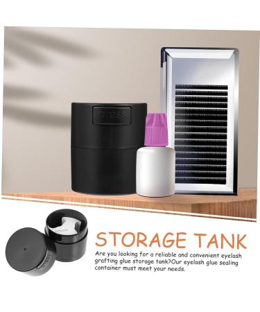 IWOWHERO Glue Storage Tank Tech Eyelash Glue Canister Eyelash Glue Storage Jar Grafting Eyelash Glue Sealed Jar Eyelash Grafting Glue Container Lash Tools Cosmetic Eyelash Tool Pp 8.2x7x7cm Black - Buy Online on GoSupps.com