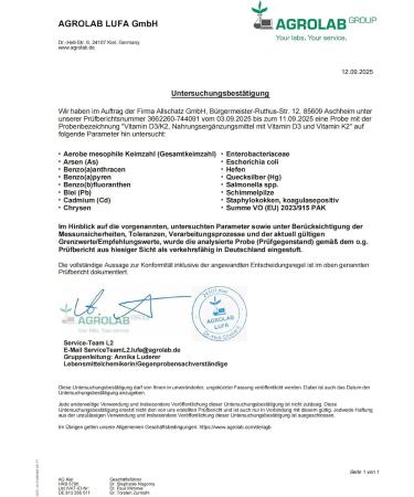  sonnesee Sonnesee Vitamin D3/K2 Drops - 25 g D3 & 20 g K2 MK7 - 1700 drops (50 ml) - Plant-based D3 from lichen - MCT oil - Plant - Buy Online on GoSupps.com