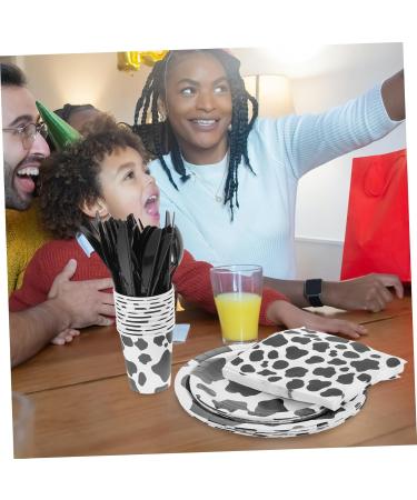 Alipis Cow Theme Party Tableware Kit - Flatware Plates & Decorations for Kids Birthday Celebrations - Buy Online on GoSupps.com