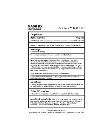 RemeVerse Mask RX - Treat and Prevent Maskne, Breakouts, Acne, and Irritation - Buy Online on GoSupps.com