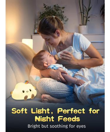 Cute Cloud Night Light for Kids | 16 Colors + Remote | Dimmable Baby Night Light | Rechargeable Kids Lamp for Bedroom | Nursery Decoration & Christmas Gift - Buy Online on GoSupps.com