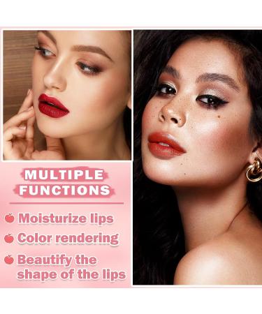 Cahiuyoa Korean Lip Tint Stain Set - Long Lasting, Moisturizing, Waterproof - High Pigment, Multi-use Lip & Cheek Tint - Natural Makeup - 2 Pack (01+02) - Buy Online on GoSupps.com