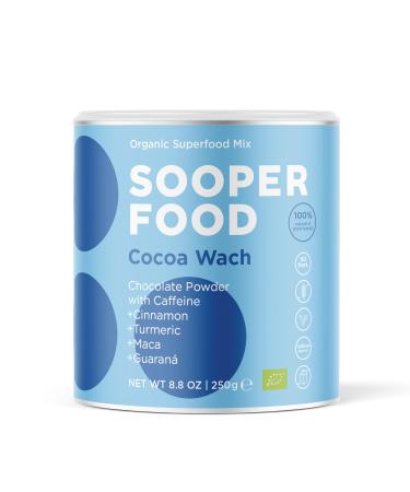 Sooper Food Cocoa Wach - Zimt -Kurkuma Powder - Bio -Vegane chocolate nut with cocoa turmeric & natural caffeine makes it easy for you in the morning - fast energy intake - including with Guaran etc. Cocoa Wach Zimt -Kurkuma 250 G (1 Pack)