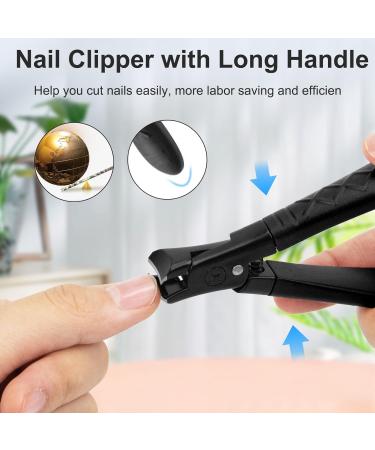 Heavy Duty Toe Nail Clippers for Thick Nails with Metal Nail File - Black - Buy Online on GoSupps.com