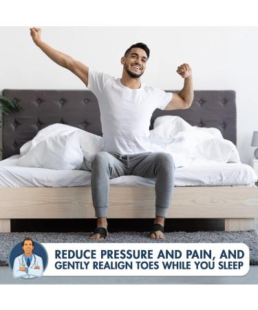 Dr. Frederick's Original Nighttime Bunion Splints - 2pc Set for Men & Women - Adjustable Big Toe Straightener - Orthopedic Foot Brace for Nighttime Bunion Relief - Buy Online on GoSupps.com