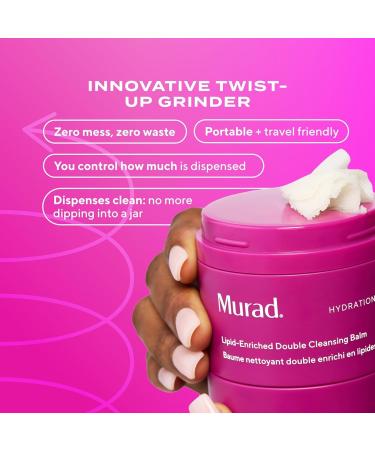 Murad Lipid-Enriched Double Cleansing Balm - Hydrating Balm-to-Oil Face Cleanser & Makeup Remover Removes Long-Wear Makeup & SPF Barrier Repair with Ceramides & Camellia Oil 1.7 Fl Oz - Buy Online on GoSupps.com