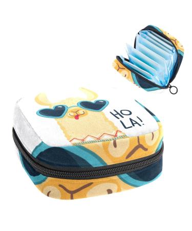 Women's bonds Stilling Pockets Still Pad Cartoon Alpaka sunglasses Hola Portable Period Kit Bag Feminine Product Bay For Women Girls Color2