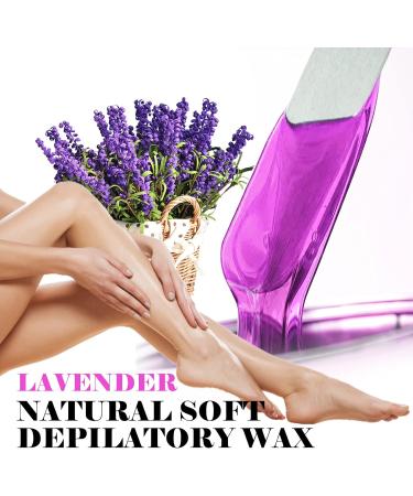Sharonelle Soft Wax All Purpose Hair Removal Natural Depilatory Canned Wax for Sensitive Skin Canada-Made Melting Wax in Black color Canned Package (24PC Lavender) 500 ml (Pack of 24) Lavender - Buy Online on GoSupps.com