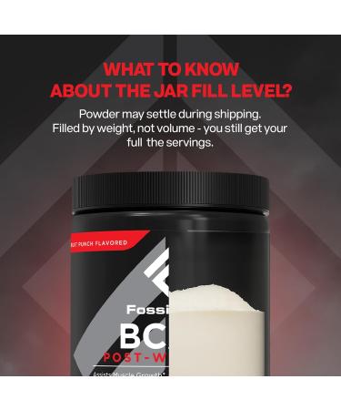 Fossil Fuel Sugar-Free BCAA Powder Post-Workout Muscle Recovery with BCAAs Glutamine Vitamin B6 Amino Acids Endurance & Hydration Fruit Punch (30 Servings) - Buy Online on GoSupps.com