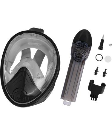 Vaincre 180 Full Face Snorkel Mask | Panoramic View Anti-Fog Anti-Leak | Adjustable Head Straps | Black Small/Medium | Ideal for Kids and Adults - Buy Online on GoSupps.com