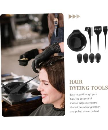 SOIMISS Kit de Coloration de Cheveux Professionnel Ensemble de Outils de Capillaire avec Bol et Pinceau Accessoires pour Salon de Coiffure Noir - Buy Online on GoSupps.com
