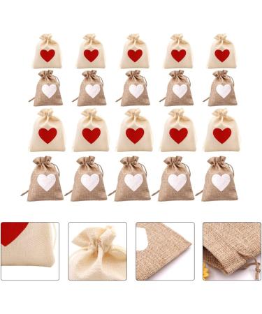 ABOOFAN 20pcs Heart Pattern Bags Small Bags Wedding Candy Wrapping Bags 18X13CM - Buy Online on GoSupps.com