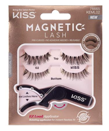 Kiss Magnetic Lashes 2 With Applicator (Pack of 2)