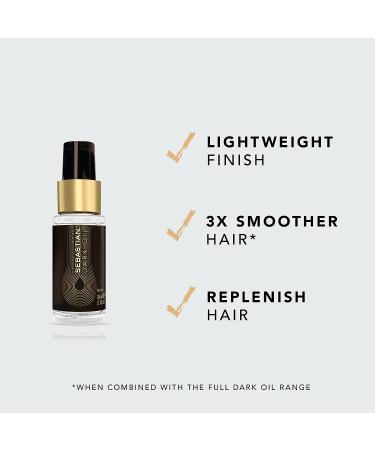 Sebastian Professional Dark Oil Lightweight Hair Oil 1 Fl Oz - Jojoba & Argan Infused - Buy Online on GoSupps.com