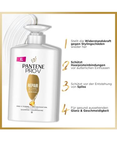 Pantene Pro-V Repair & Care Shampoo 1000ML | Antioxidants for Damaged Hair | Buy Internationally - Buy Online on GoSupps.com