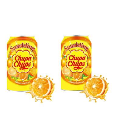 x Chupa Chups 345ml Cans with Different Flavours (Orange, Orange)