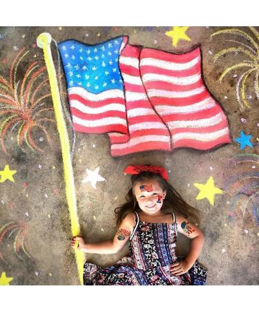 Ooopsiun 4th of July Temporary Tattoos - Patriotic American Flag Independence Day Tattoos (11 Sheets) - Buy Online on GoSupps.com