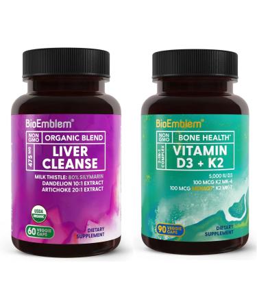BioEmblem Vitamin D3 K2 USDA Organic Liver Cleanse