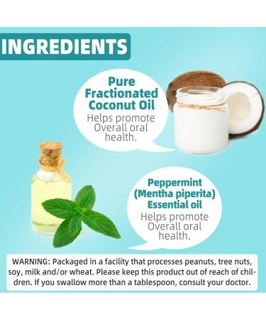 Mint Oil Pulling Bain de bouche avec gratte-langue Pull naturel l'huile de noix de coco pour le blanchiment des dents l'haleine fra che le blanchiment des dents et des gencives plus (474ml2pack) 237 ml (Lot de 2) - Buy Online on GoSupps.com