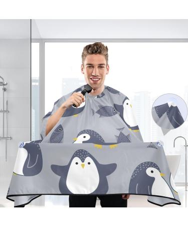 Waterproof Barber Cape - Unisex Hair Cutting Bib with Penguin Fish & Cheetah Prints for Men | Shop Internationally - Buy Online on GoSupps.com