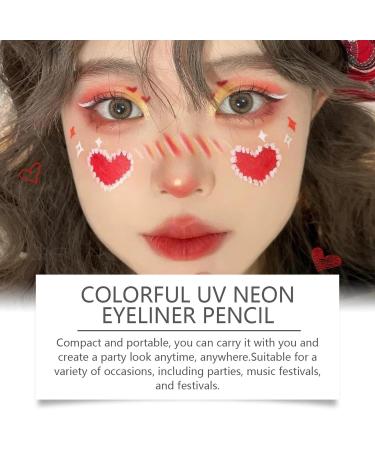 Rainbow Eye Liner Set Pigmented Gel Eyeliner Smudge Proof Graphic Liners Uv Glowing Eyeline Gel Pen Waterproof Uv Gel Eyeliner Waterproof Smudge Proof Eyeliner Perfect Use for Gel Eyeliner - Buy Online on GoSupps.com