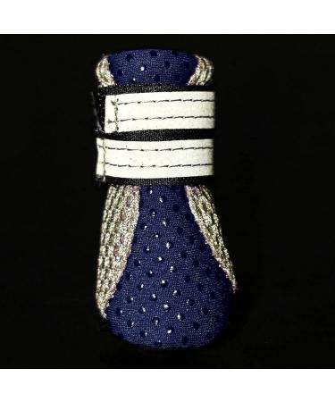 Zunea Dog Shoes - Slipproof Paw Protection for Small Dogs | Adjustable Reflective Soft & Breathable | Summer Heat-Resistant Blue (4 Pack) - Buy Online on GoSupps.com