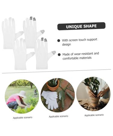 SOLUSTRE 2 Pairs White Touchscreen Touch Screen Glove for Gardening White Cleaning Mitt Work Durable Men and Women Thin Outdoor - Buy Online on GoSupps.com
