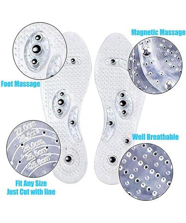 Women's Gel Magnetic Pressure Point Shoe Inserts - Comfortable & Washable Insoles (10.43 Inches) - Buy Online on GoSupps.com