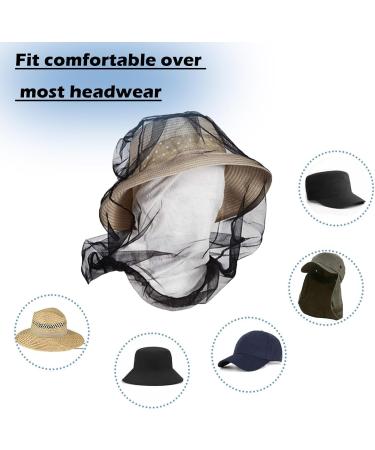 Midge Head Net 4 PCS Mosquito Head Net Black and Green Midge Head Net Protecting Cover Fine Mesh Insect Netting Mosquito Head for Travelling Outdoor Hiking Camping and Climbing - Buy Online on GoSupps.com