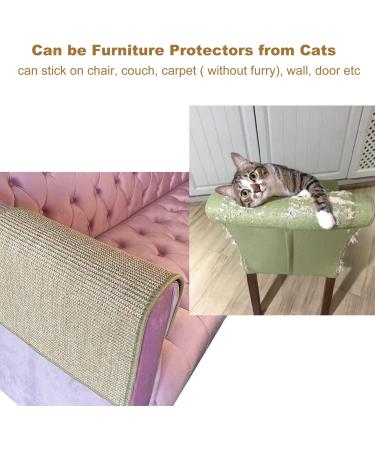 ChicWow Cat Scratcher with Adhesive Hook Loop Tape - Sisal Fabric Scratch Pad for Furniture Protection and Wall Scratching - 23.6 x 15.7 In - Buy Online on GoSupps.com
