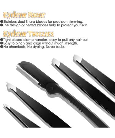 Hocosy 8-PC Eyebrow Care Set - Brown Pencil Comb Tweezers Razors Brushes & Scissors - Perfect for Flawless Eyebrows - International Shipping Available - Buy Online on GoSupps.com