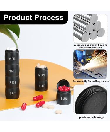 Outdoor Pill Box - Flexible Stackable Aluminum Travel Keychain for Vitamins Medicine & Supplements - Buy Online on GoSupps.com