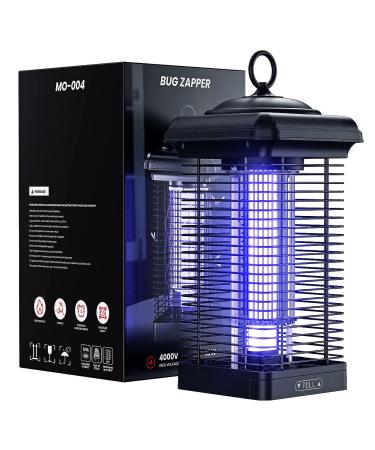 Gaiatop Bug Zapper Outdoor, 4000V 18W Mosquito Zapper Outdoor with 5ft Power Cord, Waterproof Electric Insect/Fly Trap Zapper Killer for Home Backyard Garden Patio - Black MO-004